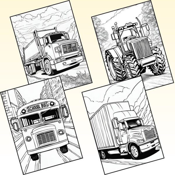 Transportation Vehicles Coloring Pages
