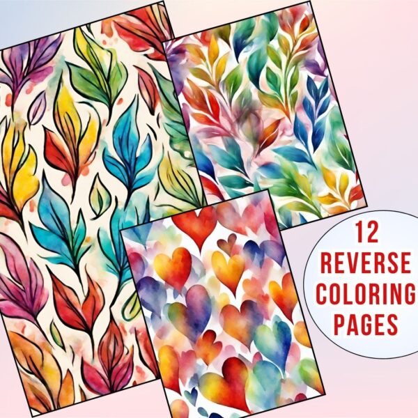 Abstract Patterns Reverse Coloring Pages