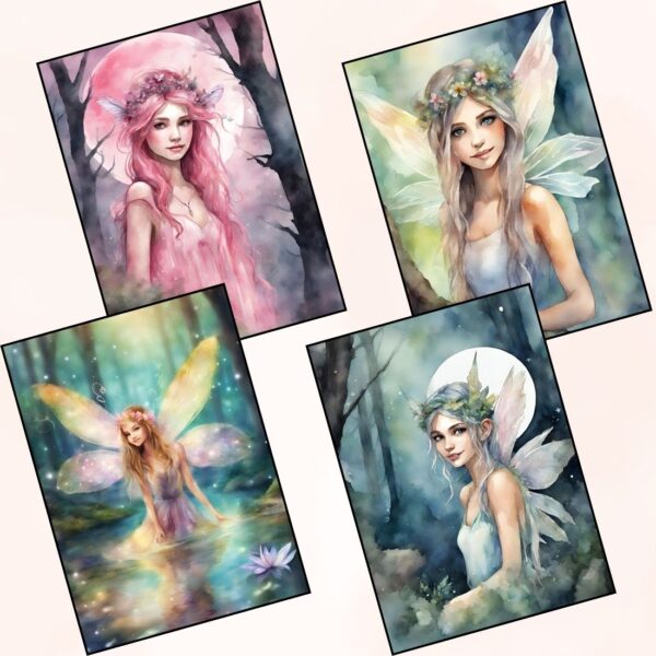 Enchanting Forest Fairy Reverse Coloring Pages