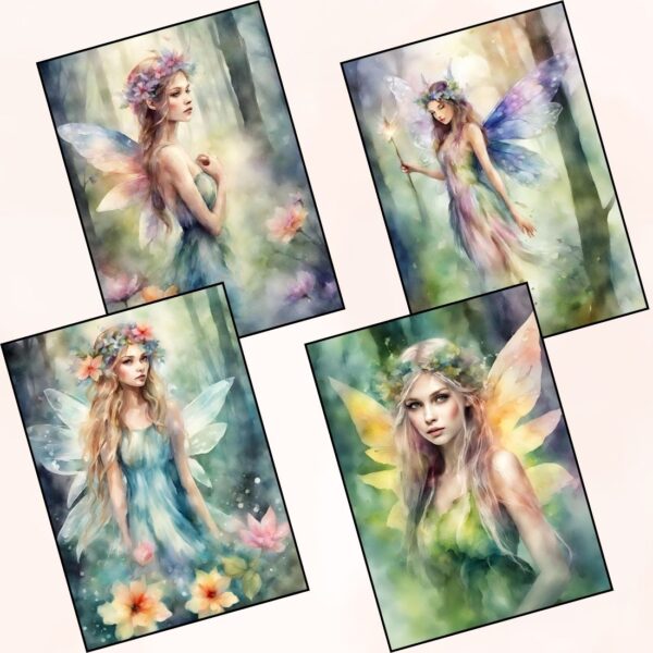 Enchanting Forest Fairy Reverse Coloring Pages