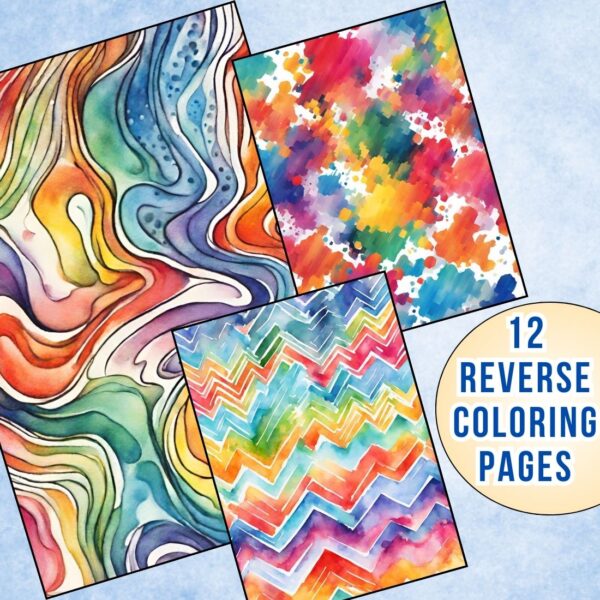 Pattern Designs Reverse Coloring Pages