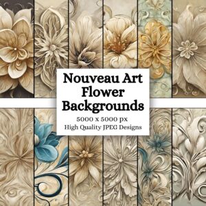 Nouveau Art Flower Backgrounds