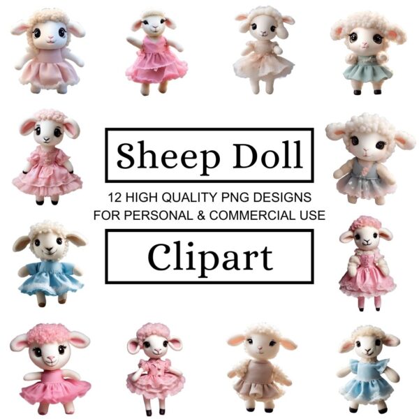 Baby Sheep Doll Clipart