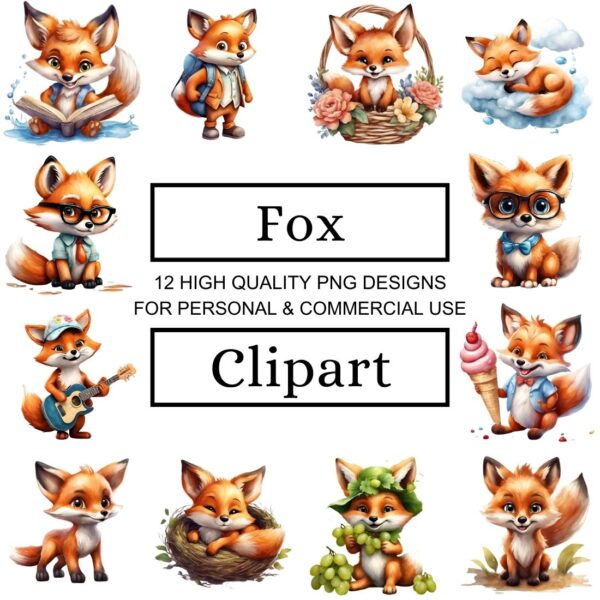 Fox Cubs Clipart