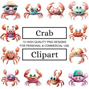 Funny Crab Clipart