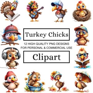 Funny Turkey Sublimation Clipart