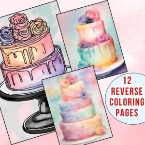Cake Reverse Coloring Pages