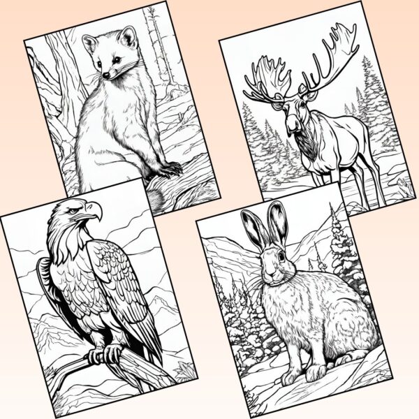 Coniferous Forest Animals Coloring Pages