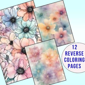 Floral Reverse Coloring Pages