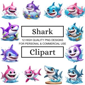 Funny Baby Shark Clipart