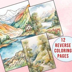 Landscape Reverse Coloring Pages