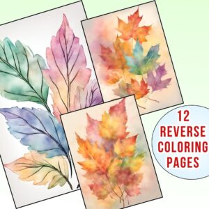 Leaves Reverse Coloring Pages
