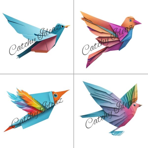 Origami Birds Clipart