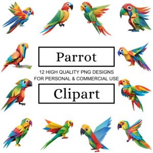 Origami Parrot Clipart