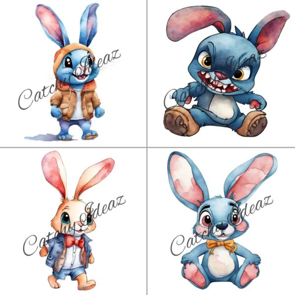 Watercolor Rabbit Clipart